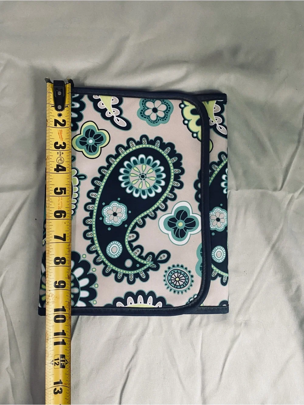 thirty-one Paisley Floral Tablet Sleeve in Navy, Teal, Lime